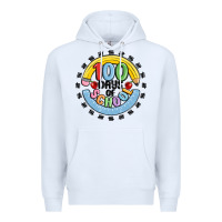 White 100 days of school Premium Hoodie - MaliasSmallBusiness
