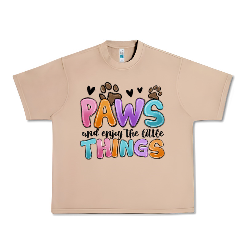 Paws And Enjoy The Little Things Urban Heavy Tee by MaliasSmallBusiness | Teevron