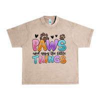 French Oak paws and enjoy the little things Urban Heavy Tee - MaliasSmallBusiness