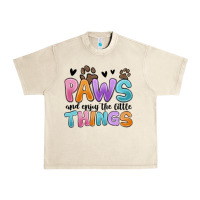 Sandshell paws and enjoy the little things Urban Heavy Tee - MaliasSmallBusiness