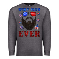 Charcoal Heather best dad ever american flag Premium Sweatshirt - Artiststas