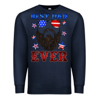 Navy best dad ever american flag Premium Sweatshirt - Artiststas