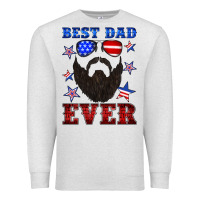 Oatmeal Heather best dad ever american flag Premium Sweatshirt - Artiststas
