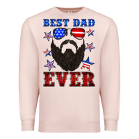 Pale Pink best dad ever american flag Premium Sweatshirt - Artiststas