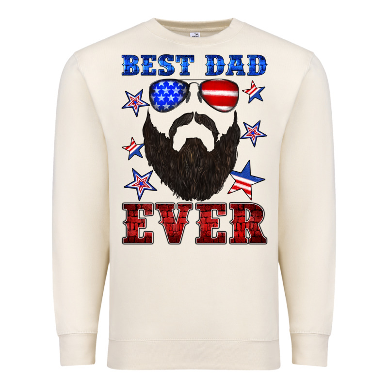 Best Dad Ever American Flag Premium Sweatshirt by Artiststas | Teevron