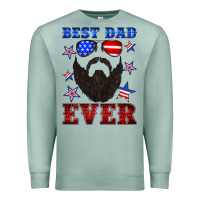Seafoam best dad ever american flag Premium Sweatshirt - Artiststas