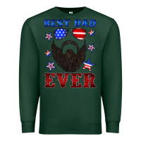Sports Green best dad ever american flag Premium Sweatshirt - Artiststas