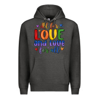 Charcoal Heather all for love and love for all Premium Hoodie - MaliasSmallBusiness