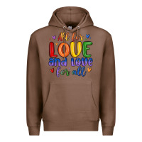 Chestnut all for love and love for all Premium Hoodie - MaliasSmallBusiness