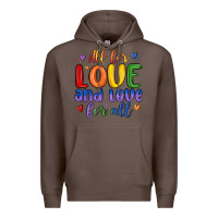 Coffee all for love and love for all Premium Hoodie - MaliasSmallBusiness