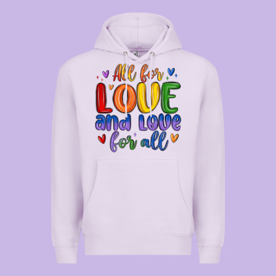 All For Love And Love For All Premium Hoodie Designed By Maliassmallbusiness