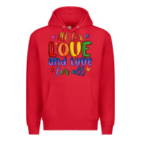 Red all for love and love for all Premium Hoodie - MaliasSmallBusiness