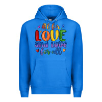True Royal all for love and love for all Premium Hoodie - MaliasSmallBusiness