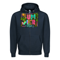 Navy summer vibes Zipper Hoodie - Zillion Design Studio