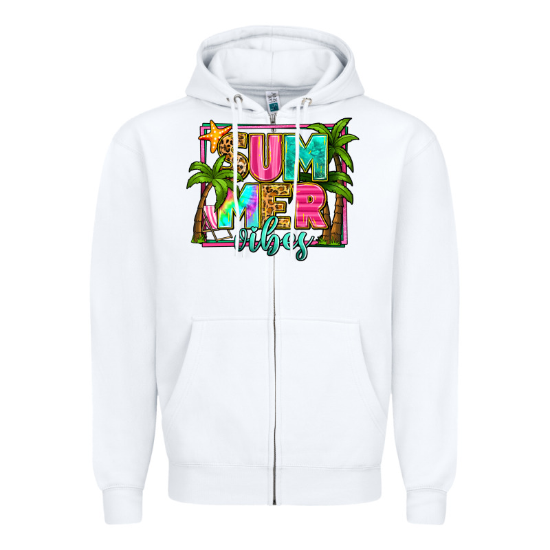 Summer Vibes Zipper Hoodie by Zillion Design Studio | Teevron