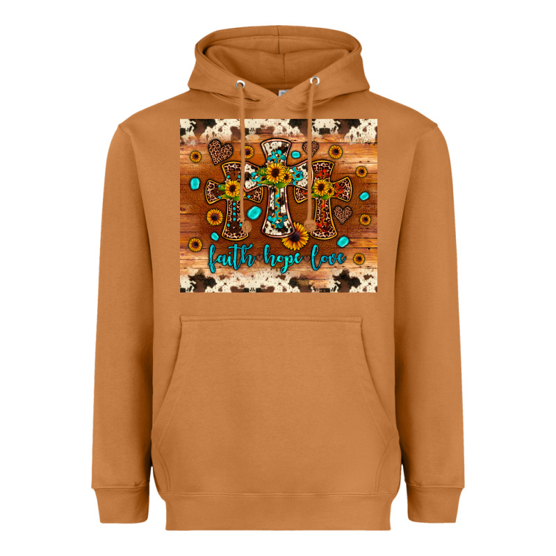 Faith Hope Love Cross Heavyweight Hoodie by JahusDesignShop | Teevron