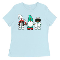 Baby Blue african american nurse gnomies medical gnomies Ladies Tee - BarkalooDesign