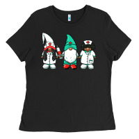 Black african american nurse gnomies medical gnomies Ladies Tee - BarkalooDesign