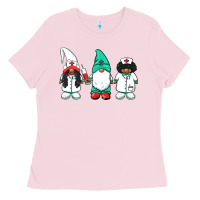 Bubblegum Pink african american nurse gnomies medical gnomies Ladies Tee - BarkalooDesign