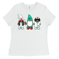 White african american nurse gnomies medical gnomies Ladies Tee - BarkalooDesign