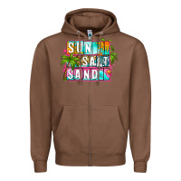 Chestnut sun salt sand summer Zipper Hoodie - Zillion Design Studio