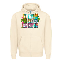 Sandshell sun salt sand summer Zipper Hoodie - Zillion Design Studio