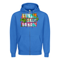 True Royal sun salt sand summer Zipper Hoodie - Zillion Design Studio