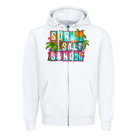 White sun salt sand summer Zipper Hoodie - Zillion Design Studio