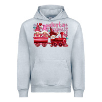 Heather Grey valentines express with gnomies Urban Hoodie - NancyCooperArtShop