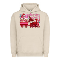 Pigment French Oak valentines express with gnomies Urban Hoodie - NancyCooperArtShop