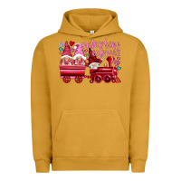 Pigment Peanut Butter valentines express with gnomies Urban Hoodie - NancyCooperArtShop