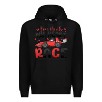 Black you make my heart race valentine's day Premium Hoodie - MaliasSmallBusiness