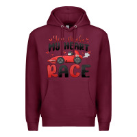 Burgundy you make my heart race valentine's day Premium Hoodie - MaliasSmallBusiness