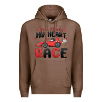Chestnut you make my heart race valentine's day Premium Hoodie - MaliasSmallBusiness