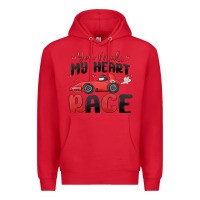 Red you make my heart race valentine's day Premium Hoodie - MaliasSmallBusiness