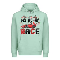 Seafoam you make my heart race valentine's day Premium Hoodie - MaliasSmallBusiness