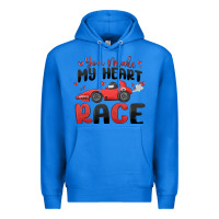 True Royal you make my heart race valentine's day Premium Hoodie - MaliasSmallBusiness