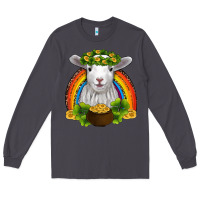 Smoke st patricks day baby sheep shamrocks gold rainbow Long Sleeve Tee - RanaPortraitStore