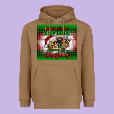 When You’re Dead Inside But It's Christmas Tumbler Heavyweight Hoodie Designed By Bundleandbundleshop