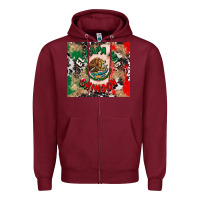 Burgundy el papa mas chingon tumbler 3 Zipper Hoodie - CTS Tumbler Store