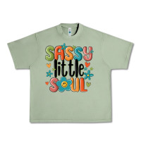 Oil Green sassy little soul smiley Urban Heavy Tee - MaliasSmallBusiness