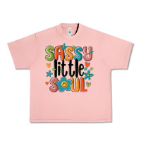 Salmon sassy little soul smiley Urban Heavy Tee - MaliasSmallBusiness