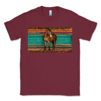 Burgundy western horse serape tooled leather leopard  sippy cup Classic Tee - BarkalooDesign