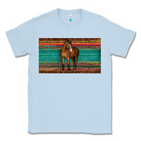 Dusty Blue western horse serape tooled leather leopard  sippy cup Classic Tee - BarkalooDesign