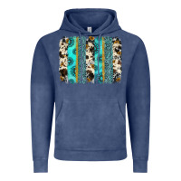 Vintage Denim gemstone sunflower cowhide brushstroke Vintage Hoodie - AdoDesignShop