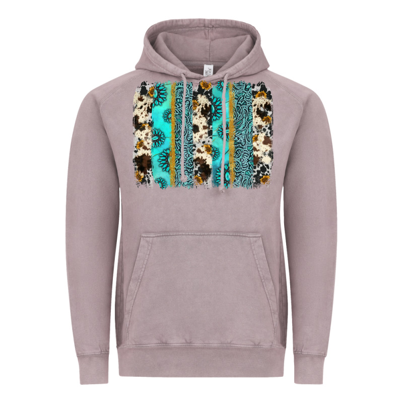 Gemstone Sunflower Cowhide Brushstroke Vintage Hoodie by AdoDesignShop | Teevron