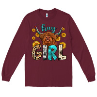 Burgundy hay girl Long Sleeve Tee - Zillion Design Studio