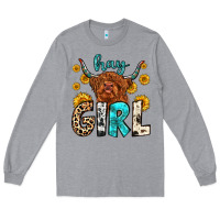 Heather Grey hay girl Long Sleeve Tee - Zillion Design Studio