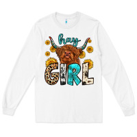 White hay girl Long Sleeve Tee - Zillion Design Studio