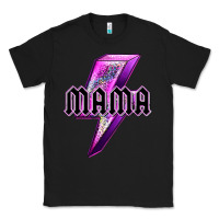 Black mama neon leopard lightning bolt Classic Tee - texasbilliewilder